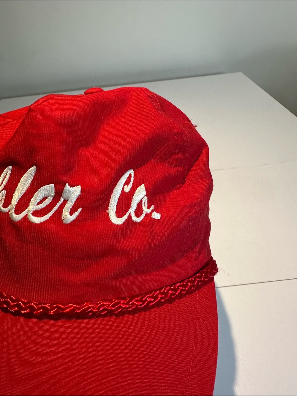 Red Rope-Trim Hat - Picture 2 of 11